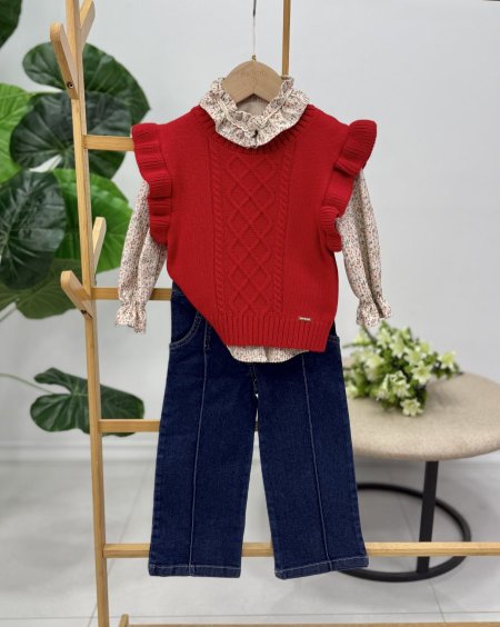 طقم بناتي 3 قطع Miss Top kids